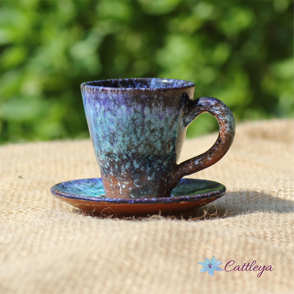 Cattleya-Waterfall Blue Coffee Cup