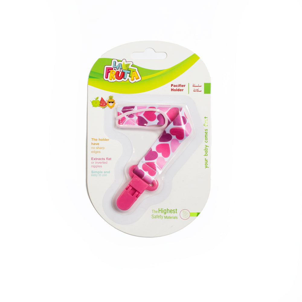 la frutta - pacifier holder pink