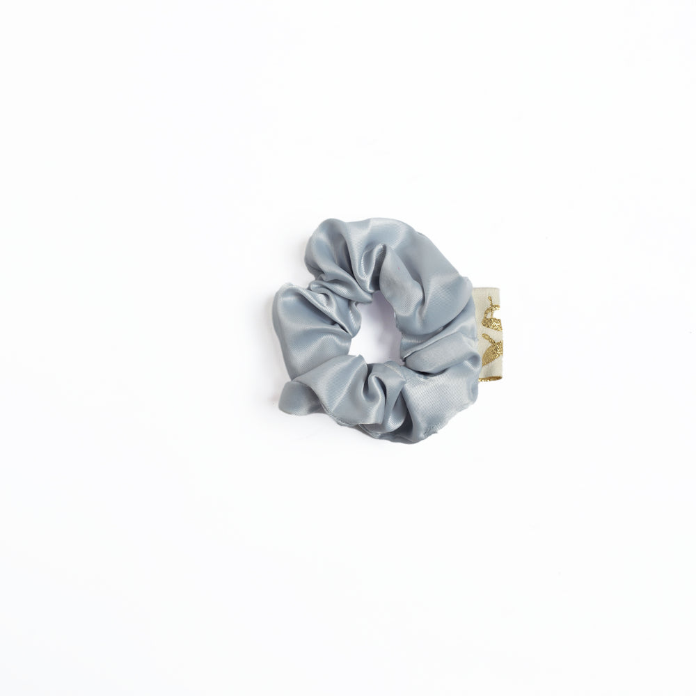 xo satin-Scrunchie silver