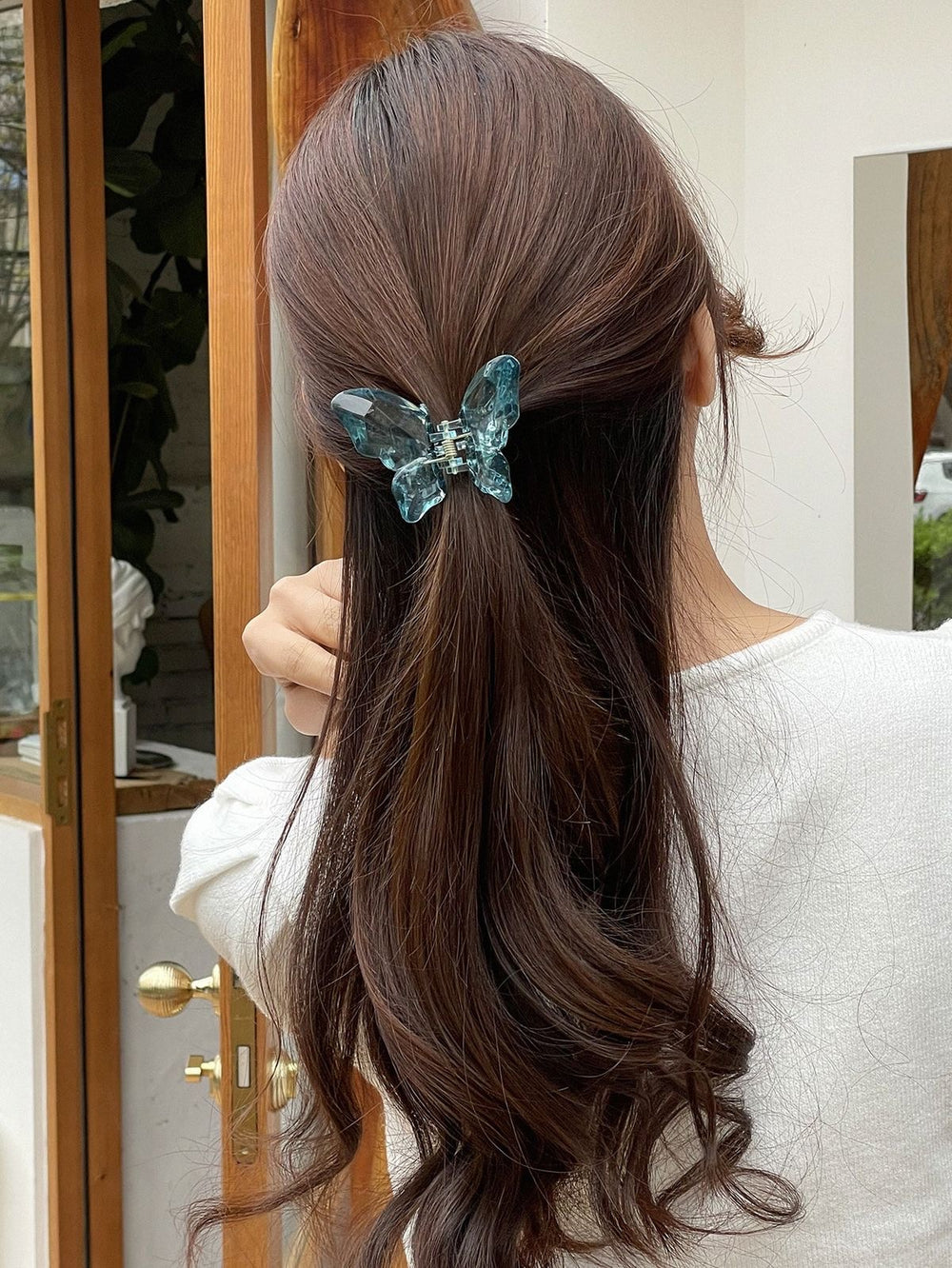 giftopiia-Butterfly Hair Clip Sky Blue