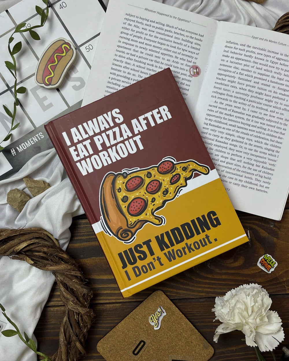 Noota-Pizza Workout A5 Lined Notebook