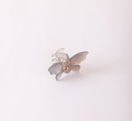 Mini Butterfly Hair Clip Gray