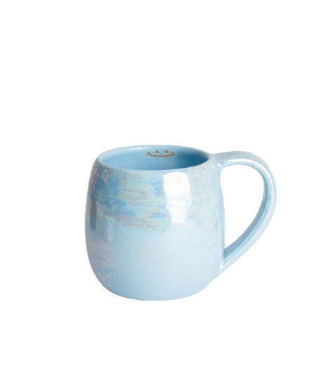 The Happiness Factory -blue marble Curvy Mug