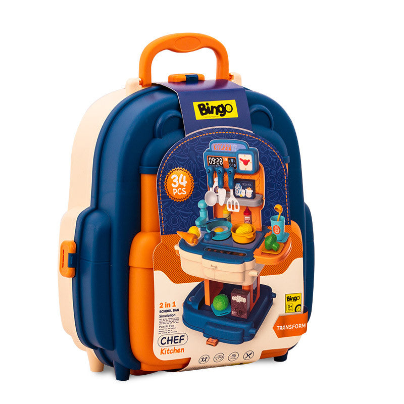 Ready Made Gifts-School Bag Kitchen Blue