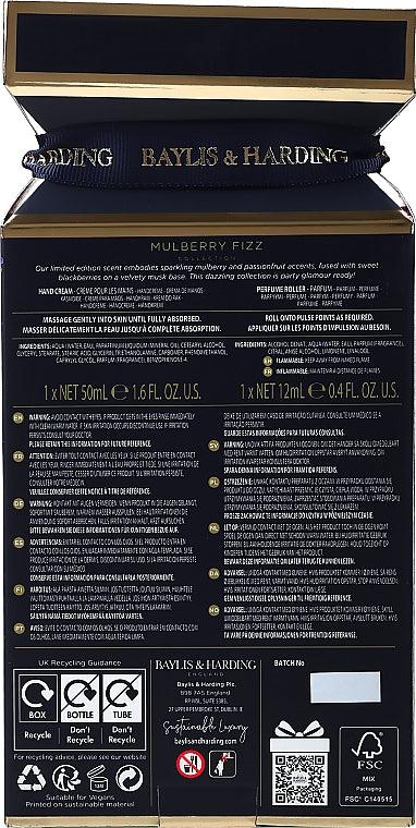 Baylis & Harding-Mulberry Fizz Two Piece Cracker Gift Set