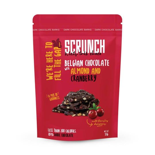 Scrunch-Belgian Dark Chocolate Almond&Cranberry