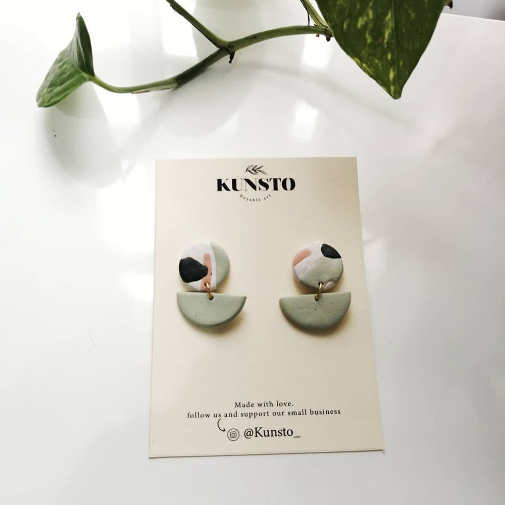 Kunsto-Dreamy Pastels halves Earrings 