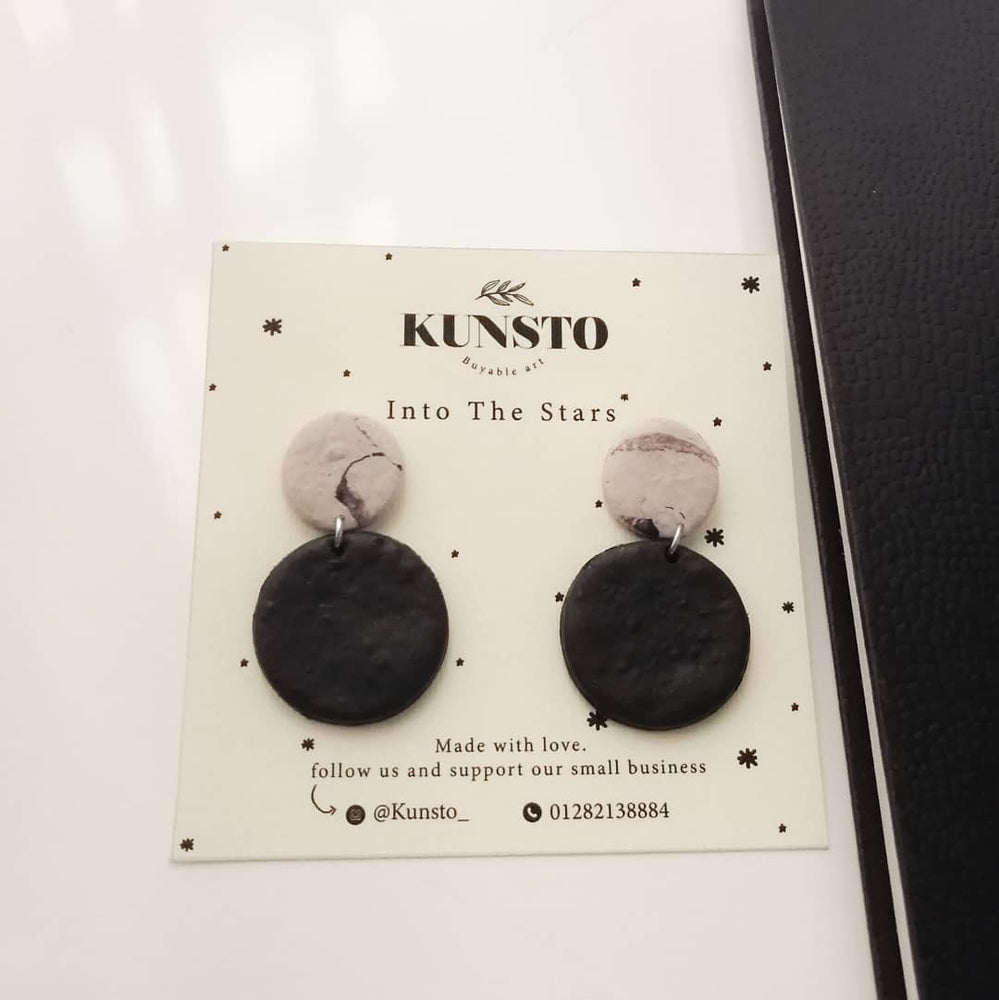 Kunsto-Black Moon Earrings