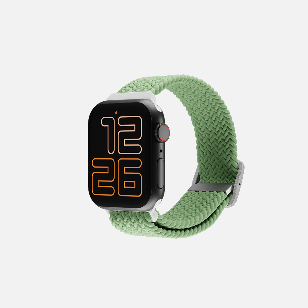Hitch-Flexible Braided Solo Loop For Apple Watch 'Mint' Size 42:44