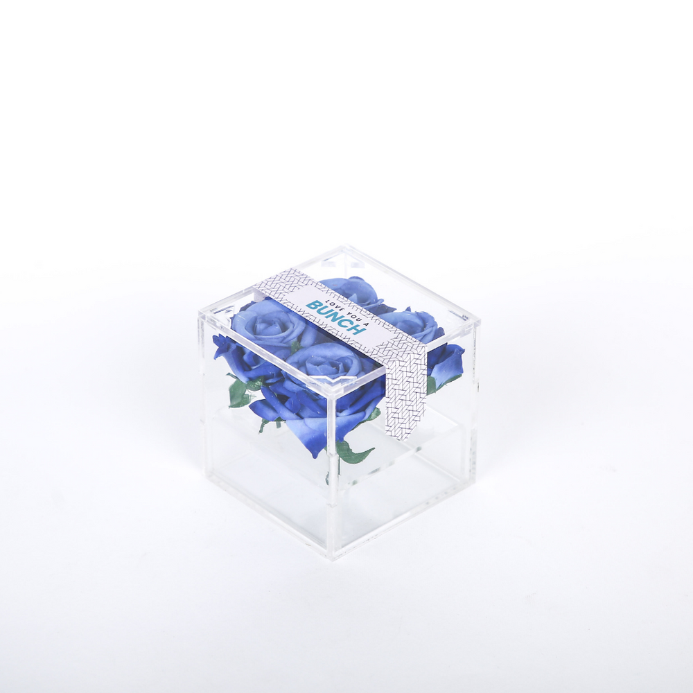 Blue Violets Flower Cube