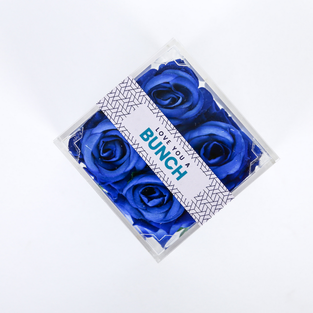 Blue Violets Flower Cube
