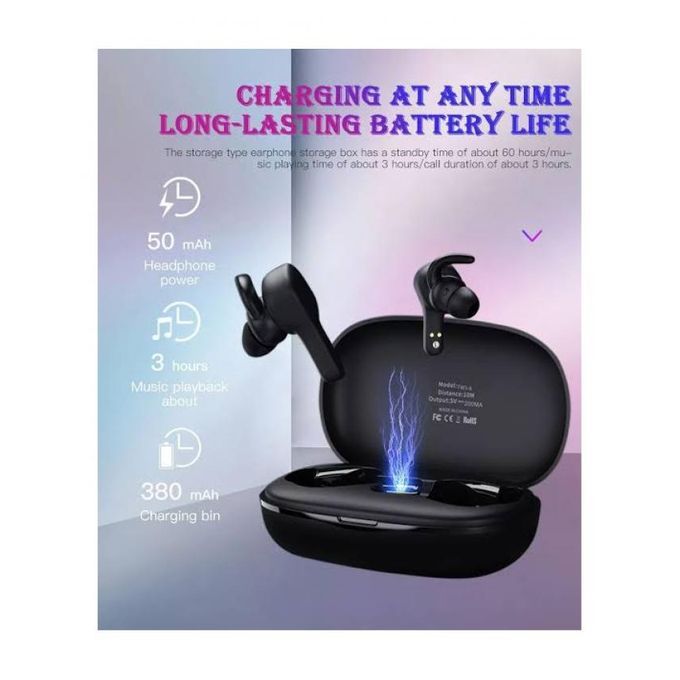 Remax-Earbuds TWS 6 Bluetooth 5.0 Earphones True Wireless