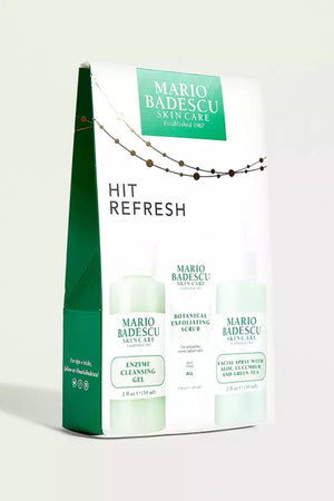 MARIO BADESCU-HIT REFRESH KIT (CLEANSING GEL, EXFOLIATING SCRUB, FACIAL SPRAY)