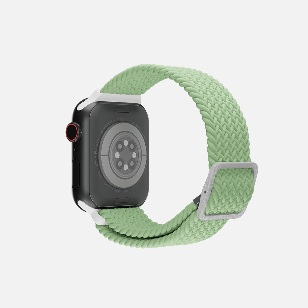 Hitch-Flexible Braided Solo Loop For Apple Watch 'Mint' Size 42:44