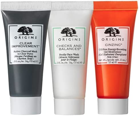 ORIGINS-JOYFUL FAVES 3 PIECE TRAVEL SET Cleanse Mask & Hydrate