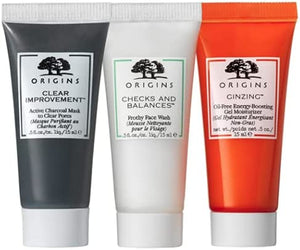 
            
                Load image into Gallery viewer, ORIGINS-JOYFUL FAVES 3 PIECE TRAVEL SET Cleanse Mask &amp;amp; Hydrate
            
        