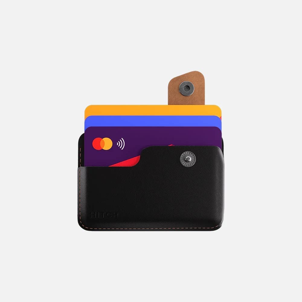 Hitch-Snap Caardholder Natural Genuine Leather 'Black Brown'Hitch-Snap Caardholder Natural Genuine Leather 'Black Brown'