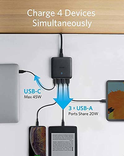 Anker-Power Port Atom III Slim 4 Ports Black