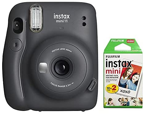 FujiFilm-INSTAX Mini 11 Instant Film Camera "Charcoal Gray" With 10 Pack Film