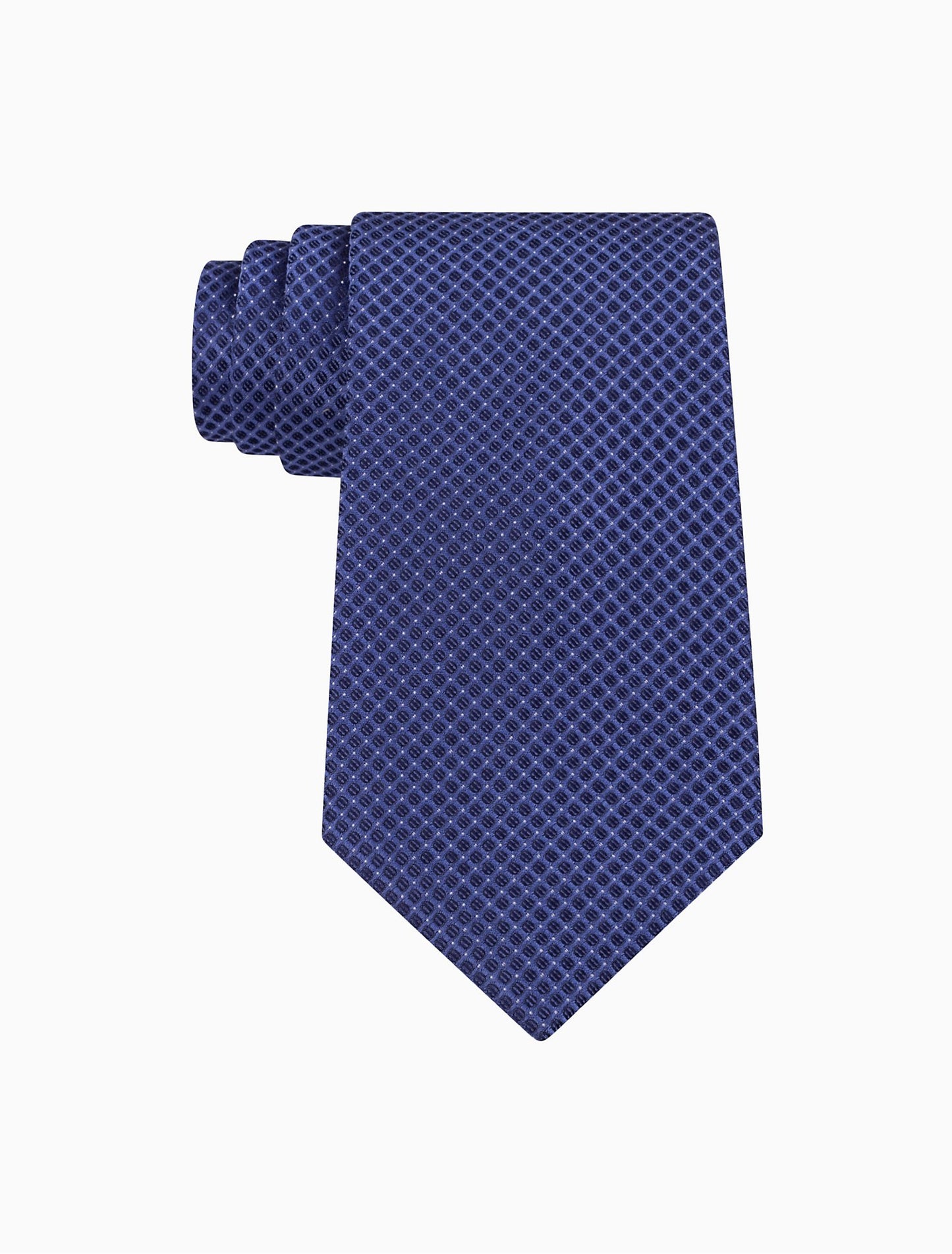 Calvin Klein-Steel Platinum Melange Stripe Tie