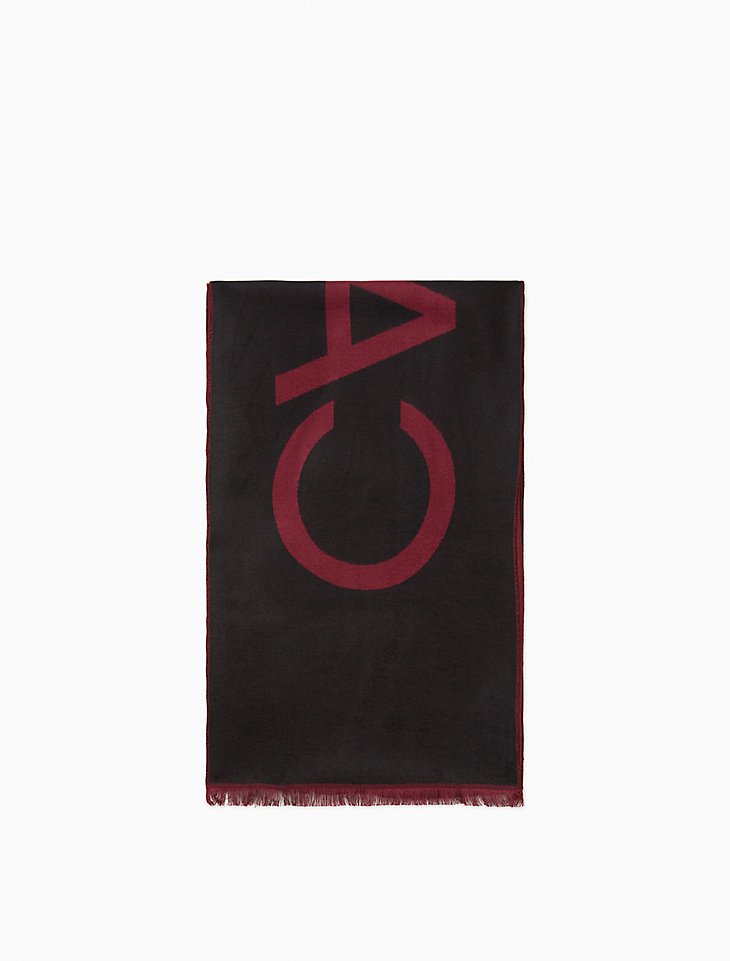 Calvin Klein-CK Logo Woven Scarf