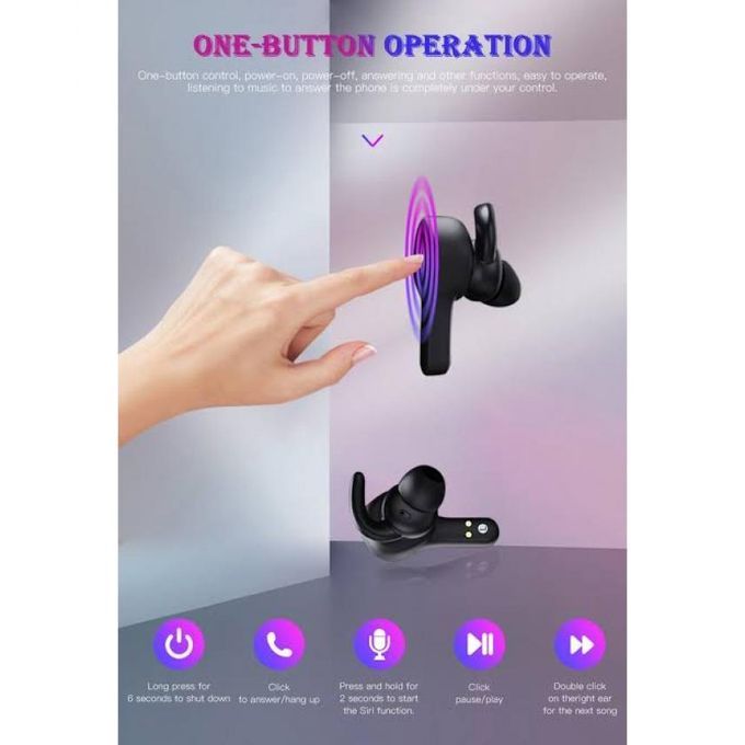 Remax-Earbuds TWS 6 Bluetooth 5.0 Earphones True Wireless