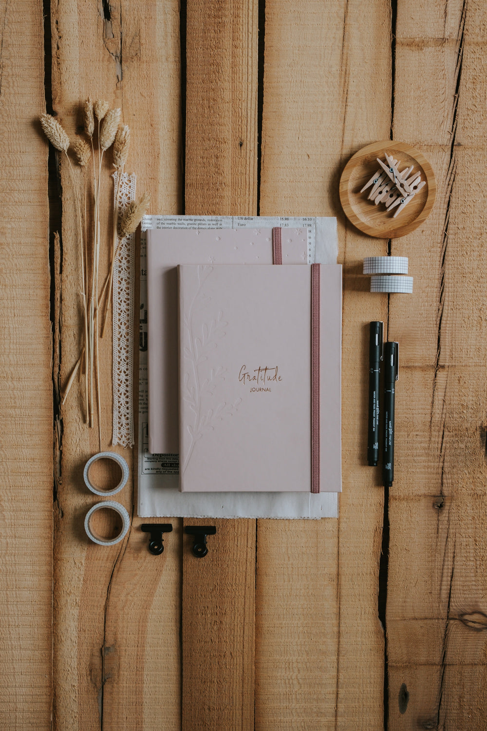 Mindwell-Original Journals Grateful Pink With Stars
