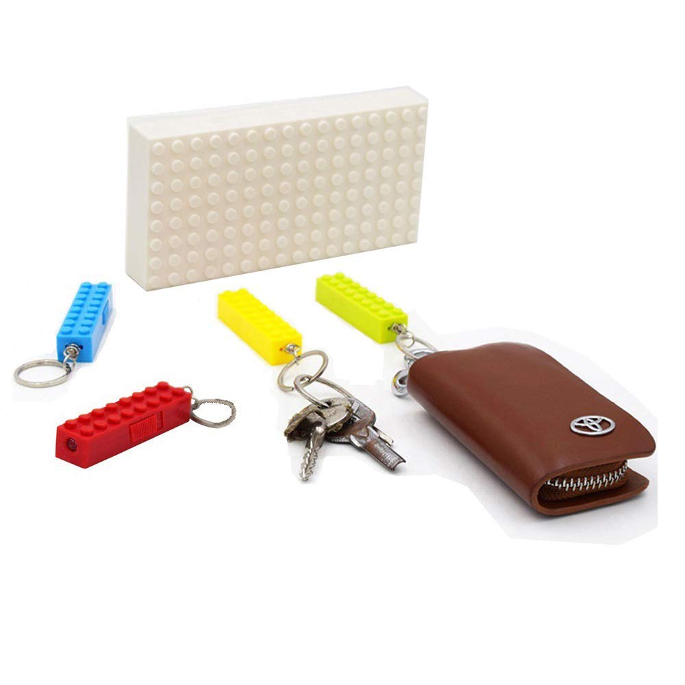 OddBits-Building Block Brick 4 Pcs LED Light Keychain
