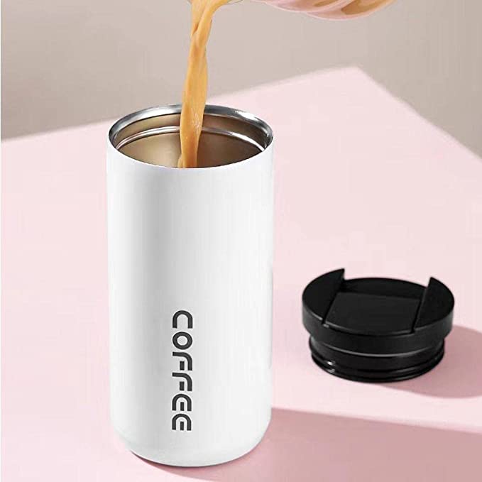 Insulated Vacuum Coffee Cup “White"