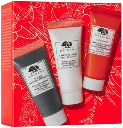 ORIGINS-JOYFUL FAVES 3 PIECE TRAVEL SET Cleanse Mask & Hydrate