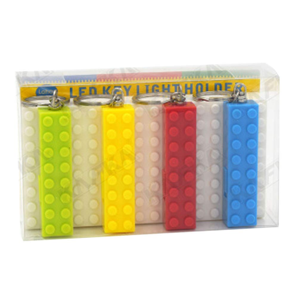 OddBits-Building Block Brick 4 Pcs LED Light Keychain