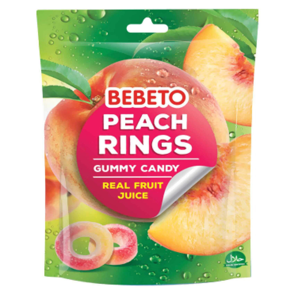 Bebeto-Peach Rings GummyCandy 60G