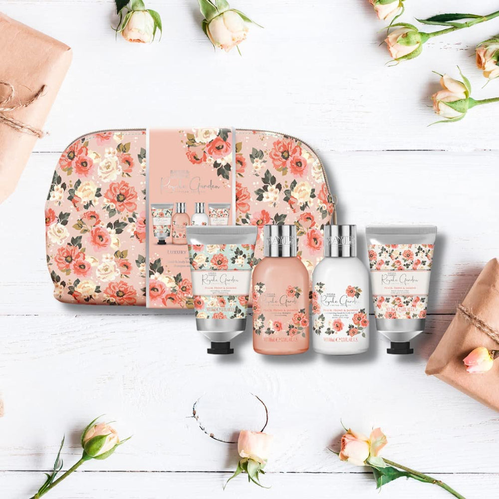 Baylis & Harding-Royale Garden Peach, Peony & Jasmine Luxury Wash Bag Gift Set