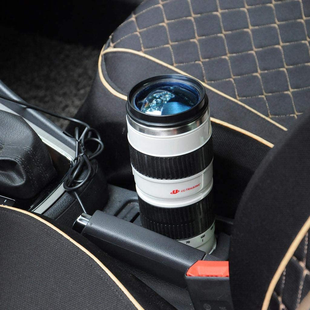 Camera Lens Stainless Steel Electric Mug For Cars 440ML