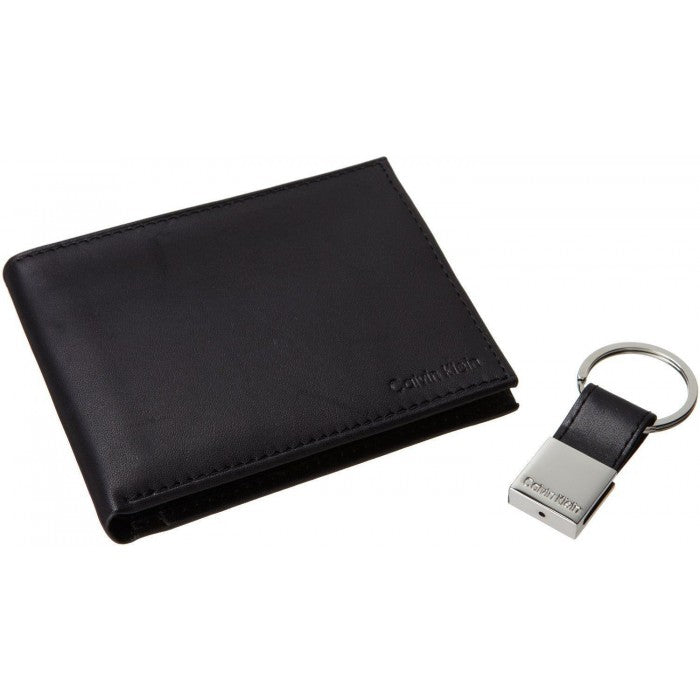 Calvin Klein-Men's Leather Wallet & Key Chain