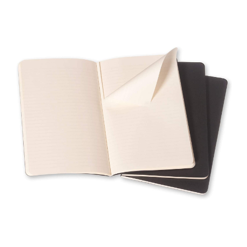 Moleskine-Black Large Ruled Cahier (Set Of 3)
