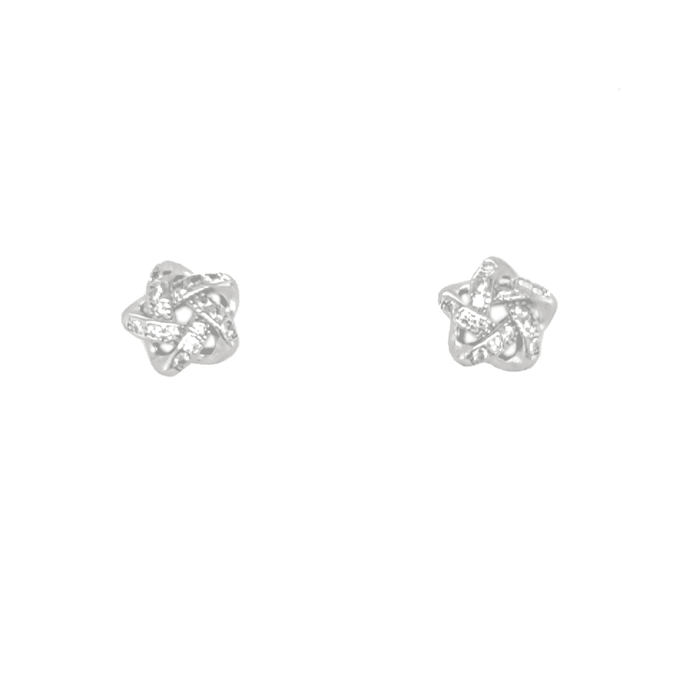 Asfour Crystal-ROUNDED ZIRCON STONE SILVER 925 EARRING (ER0166)