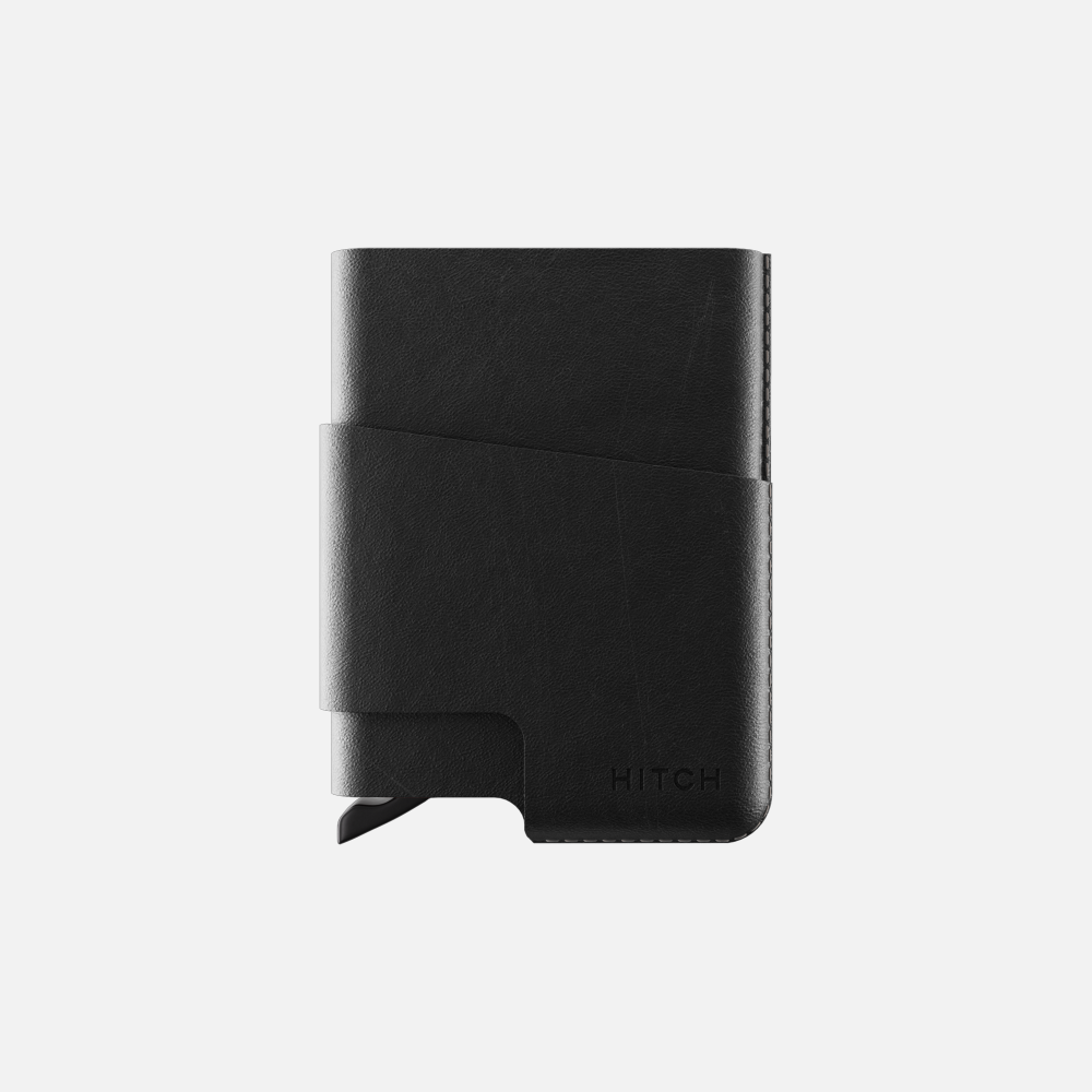 Hitch-Cut Out Card Holder Wallet With RFID Blocking Function "Black"