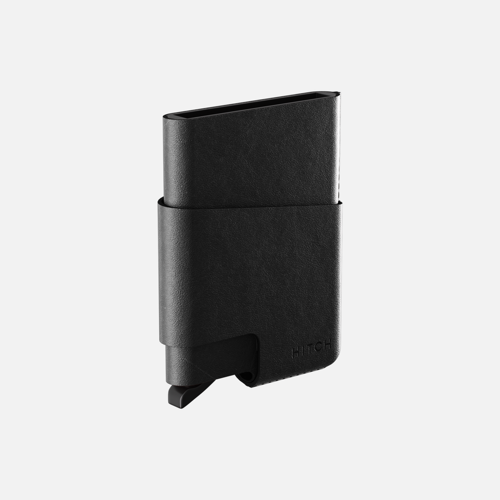 Hitch-Cut Out Card Holder Wallet With RFID Blocking Function "Black"
