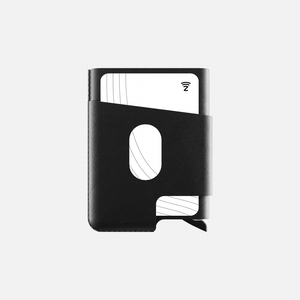 Hitch-Cut Out Card Holder Wallet With RFID Blocking Function "Black"