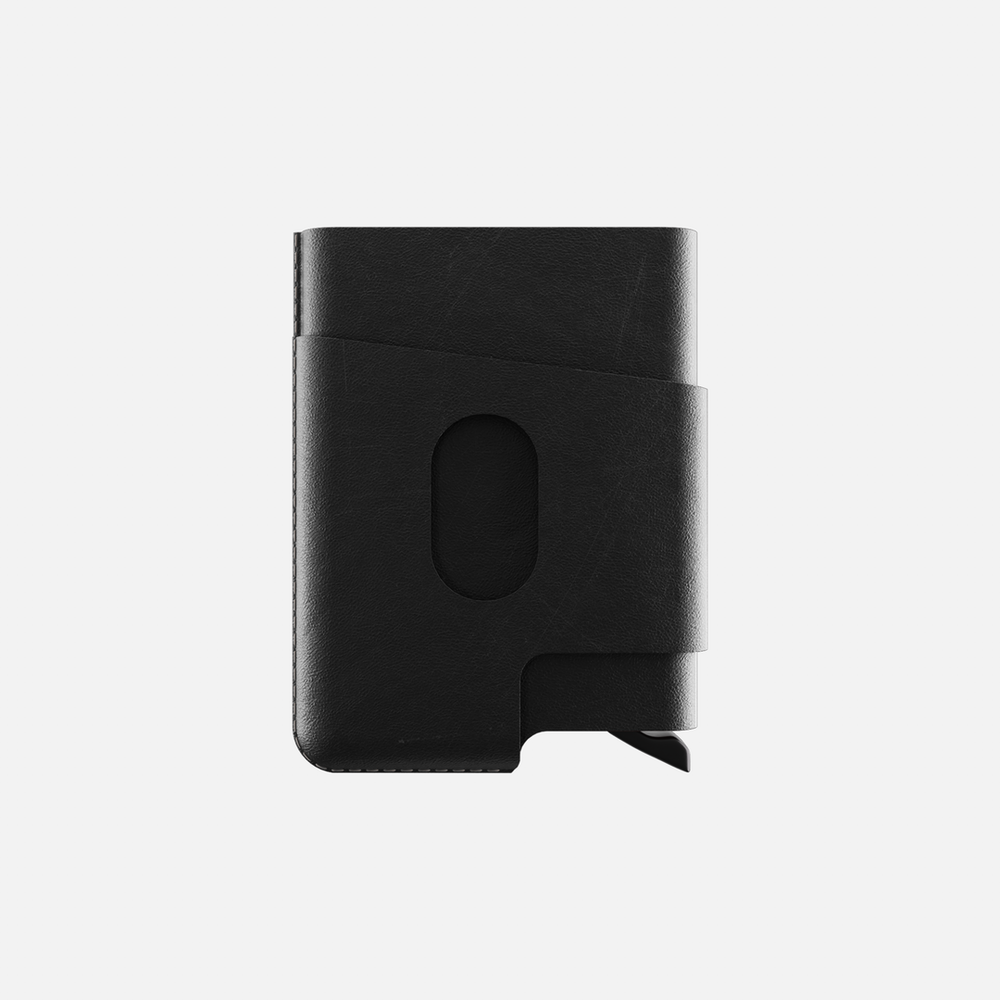 Hitch-Cut Out Card Holder Wallet With RFID Blocking Function "Black"
