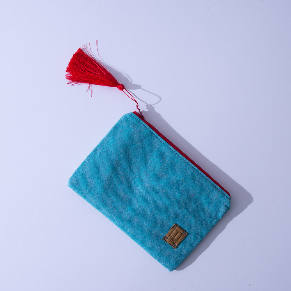 Silo-Lille multi functional bag "Turquoise & Red"