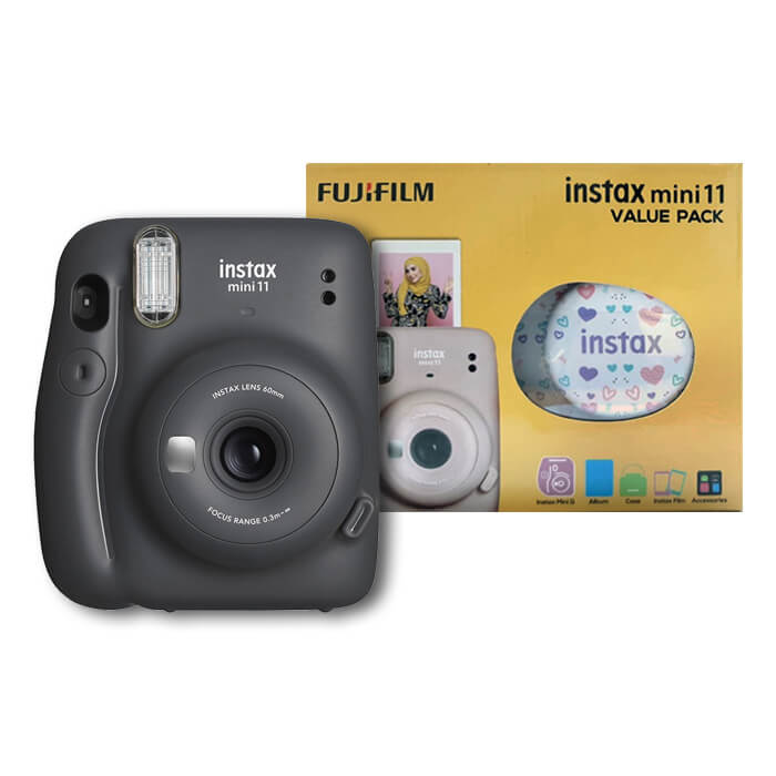 Fujifilm-Instax Mini 11 Value Pack At A Glance 'Gray'