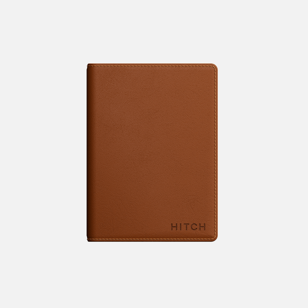 Hitch-Bifold Card Wallet Natural Genuine Leather 