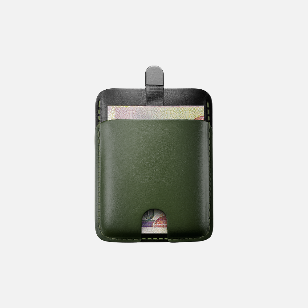 
                  
                    Hitch-Pull Up Cardholder Natural Genuine Leather "Black Green"
                  
                