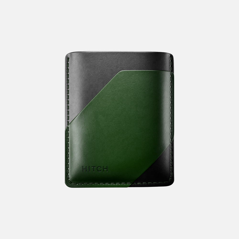 
                  
                    Hitch-Simple Cardholder Natural Genuine Leather "Black Green"
                  
                