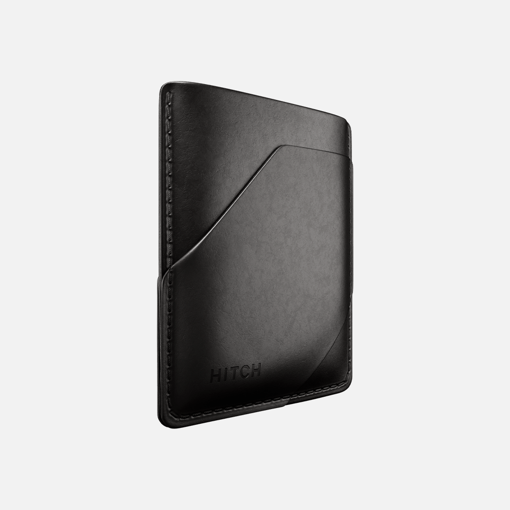 Hitch-Simple Cardholder Natural Genuine Leather "Black"