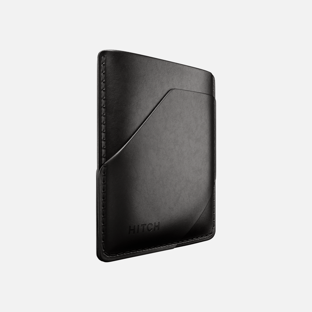 
            
                Load image into Gallery viewer, Hitch-Simple Cardholder Natural Genuine Leather &amp;quot;Black&amp;quot;
            
        