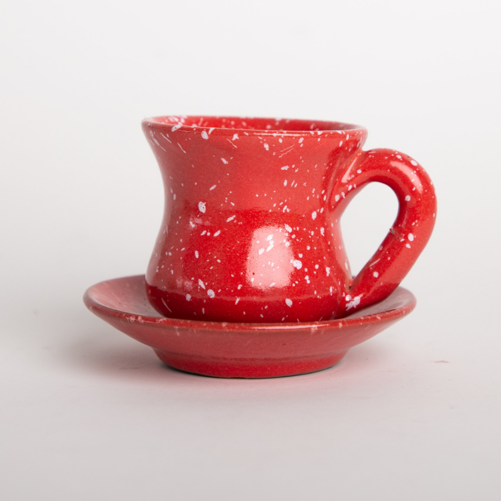 
                  
                    Cattleya-Blossom Red Coffee Cup With Underline Plate
                  
                