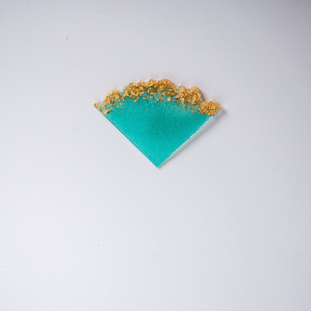 Jado's-Resin Quarter Coaster Green